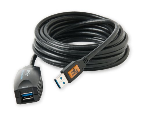 0818307010161 - TETHER TOOLS TETHERPRO 16' USB 3.0 SUPERSPEED ACTIVE EXTENSION CABLE, BLACK