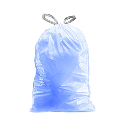 0818331023878 - PLASTICPLACE CODE H COMPATIBLE (200 COUNT) BLUE RECYCLING BAGS DRAWSTRING GARBAGE CAN LINERS 9 GALLON / 34 LITER 18.5 X 28