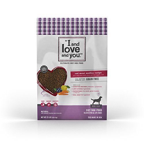 0818336010095 - I AND LOVE AND YOU, NUDE FOOD DOG FOOD, GRAIN FREE NATURAL KIBBLE, RED MEAT MEDLEY, 23LB