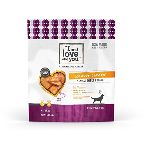0818336011740 - I AND LOVE AND YOU GRATER TATERS SWEET POTATO DOG TREAT, 5 OZ