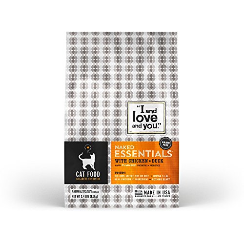0818336011887 - I AND LOVE AND YOU NAKED ESSENTIAL GRAIN FREE CHICKEN PLUS DUCK CAT FOOD, 3.4 LB