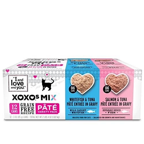 0818336013546 - I AND LOVE AND YOU XOXOS - SALMON & WHITEFISH PATE GRAIN FREE CANNED CAT FOOD VARIETY PACK