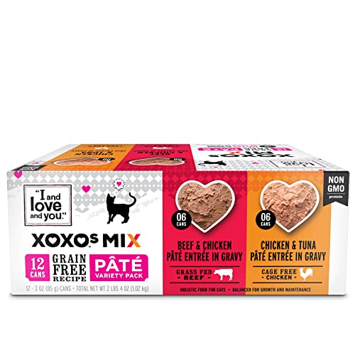 0818336013560 - I AND LOVE AND YOU XOXOS - CHICKEN & BEEF PATE VARIETY GRAIN FREE CANNED CAT FOOD PACK
