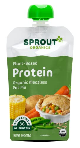 0818512013452 - SPROUT ORGANIC BABY FOOD PLANT BASED PROTEIN, MEATLESS POT PIE 4OZ