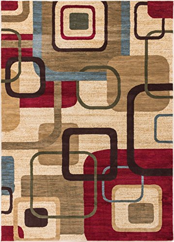 0818660037270 - WELL WOVEN WALLABY DELIGHTFUL SQUARES IVORY GEOMETRIC MODERN AREA RUG 7'10 X 10'6