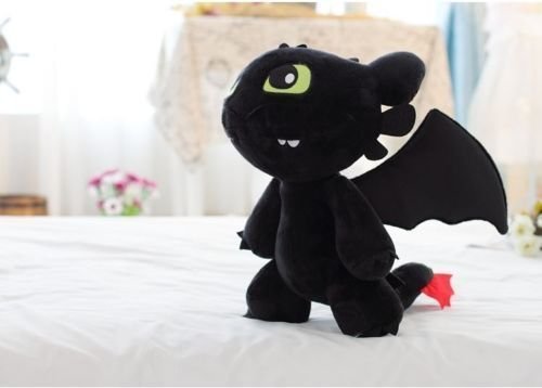 8187354312606 - 12'' HOW TO TRAIN YOUR DRAGON TOOTHLESS NIGHT FURY STUFFED ANIMAL PLUSH TOY DOLL