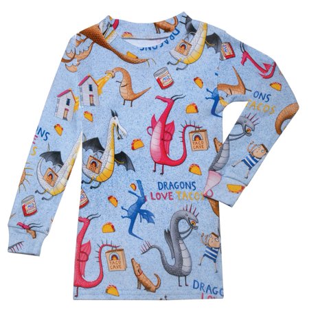 0818750019131 - CHILDREN'S DRAGONS LOVE TACOS PAJAMAS - HOLIDAY GIFT IDEA FOR CHILDREN - 6