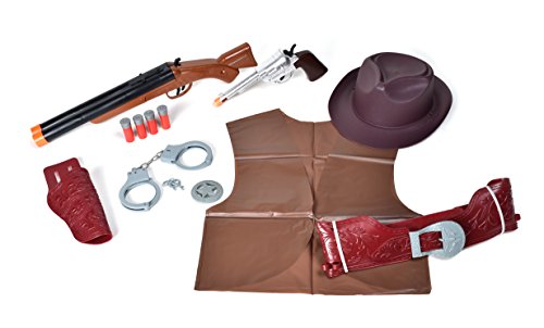 0818929012376 - MAXX ACTION WILD WEST DELUXE COSTUME DRESS-UP PLAY SET (13-PIECE)