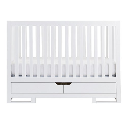 0819188011575 - KARLA DUBOIS BABY OSLO CONVERTIBLE CRIB WITH DRAWER, PURE WHITE