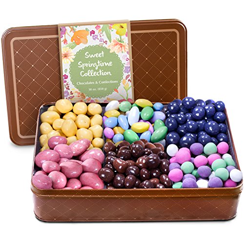 0819354011460 - GOLDEN STATE FRUIT SPRING CHOCOLATE AND CANDIED NUTS COLLECTION TIN MOTHERS DAY GIFT, 1 POUND