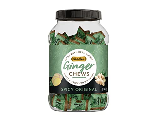0819529007977 - BALIS BEST GINGER CHEWS CANDY, SPICY ORIGINAL NATURAL FLAVOR, 100% REAL GINGER, SWEET SPICY CHEWY, 1 POUND 456G JAR, GREAT SNACKS FOR SHARING AND GIFT BASKETS