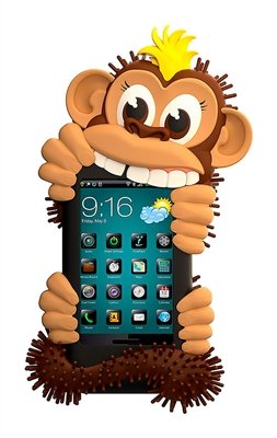 0819570011749 - FONEFACE CHEEZ MONKEY HANDHELD DEVICE COVER FOR TOUCH PHONES AND IPODS