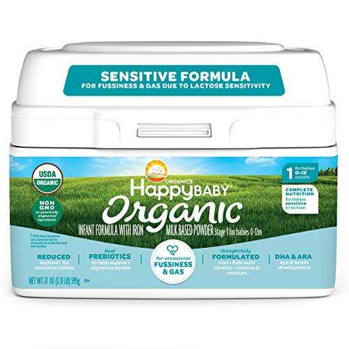 0819573014815 - HAPPY BABY ORGANICS INFANT FORMULA MILK BASED POWDER PACKAGING MAY VARY, STAGE 1 SENSITIVE, 21 OUNCE