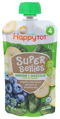 0819573015669 - HAPPY TOT ORGANIC SUPER BELLIES IMMUNE & DIGESTIVE SUPPORT BABY FOOD, 4 OZ