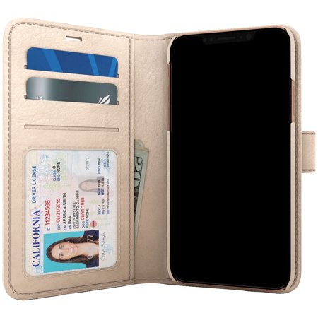0819771020380 - SKECH SK41-PB-CHP POLO BOOK WALLET CASE FOR IPHONE X (CHAMPAGNE)