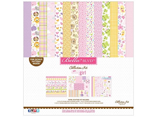 0819812018802 - BELLA BLVD 1133 COLLECTION KIT, 12 X 12, SWEET BABY GIRL, ASSORTED
