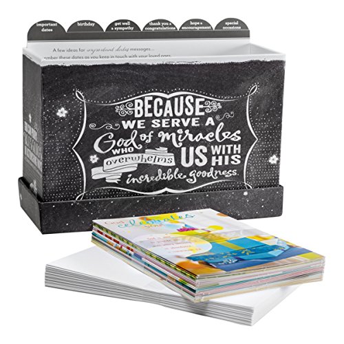 0081983525650 - DAYSPRING 24 ALL OCCASIONS GREETING CARDS WITH BOX ORGANIZER AND DIVIDER TABS