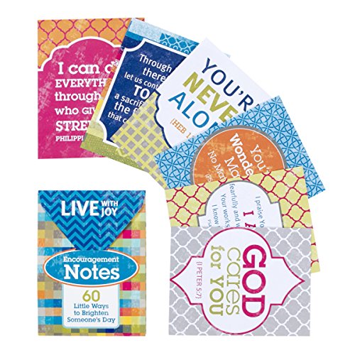0081983553318 - DAYSPRING PEEL-OFF ENCOURAGEMENT NOTES, LIVE WITH JOY, 60 COUNT