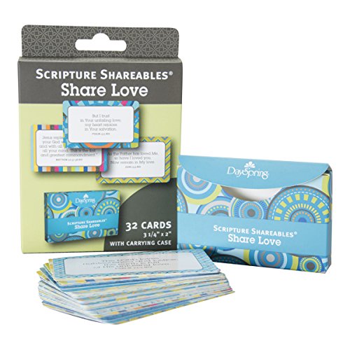 0081983553455 - DAYSPRING BIBLE VERSE PASS ALONG CARDS W CASE, 32 COUNT, SHARE LOVE