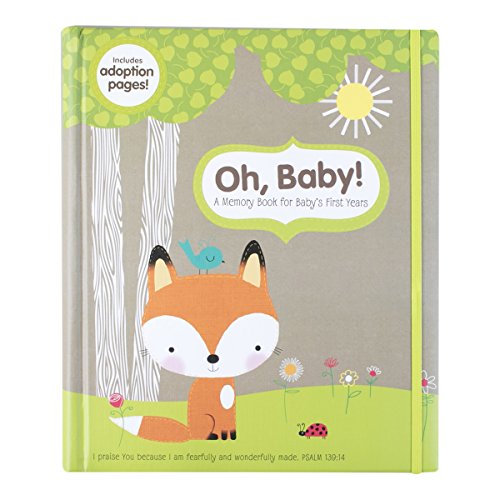 0081983570834 - DAYSPRING INSPIRATIONAL BABY MEMORY BOOK - SPIRAL BOUND BOOK W MEMENTO POCKETS, FOREST FRIENDS COLLECTION