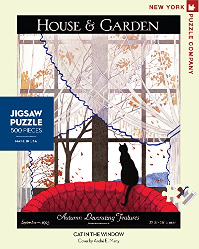 0819844011390 - NEW YORK PUZZLE COMPANY - HOUSE & GARDEN CAT IN THE WINDOW - 500 PIECE JIGSAW PUZZLE