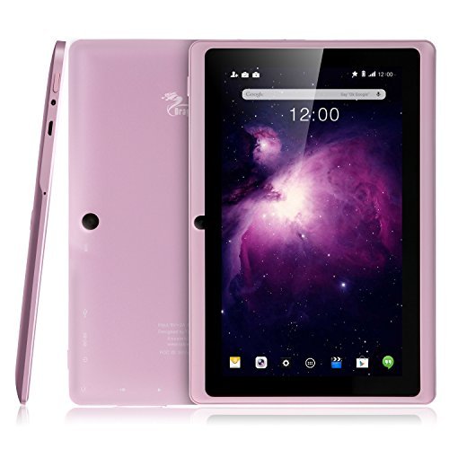 0819847014299 - DRAGON TOUCH Y88X PLUS 7'' QUAD CORE GOOGLE ANDROID 4.4 KITKAT TABLET PC, IPS DISPLAY, HD SCREEN 1024 X 600, 8 GB, BLUETOOTH, DUAL CAMERA, NETFLIX, SKYPE, 3D GAME SUPPORTED - ROSE PINK