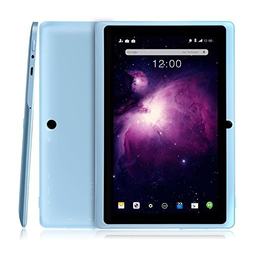 0819847014305 - DRAGON TOUCH Y88X PLUS 7'' QUAD CORE GOOGLE ANDROID 4.4 KITKAT TABLET PC, IPS DISPLAY, HD SCREEN 1024 X 600, 8 GB, BLUETOOTH, DUAL CAMERA, NETFLIX, SKYPE, 3D GAME SUPPORTED - SKY BLUE