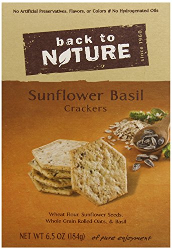 0819898010295 - BACK TO NATURE CRACKERS, SUNFLOWER BASIL, 6.5 OUNCE