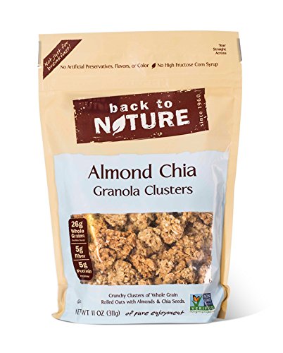 0819898012169 - BACK TO NATURE GRANOLA CLUSTERS, ALMOND CHIA, 11 OUNCE