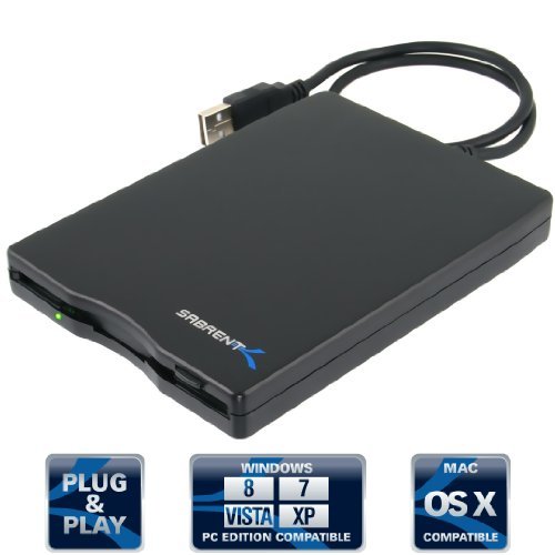 0819921010667 - SABRENT EXTERNAL USB 1.44 MB 2X FLOPPY DISK DRIVE (FL-UDRV) BLACK