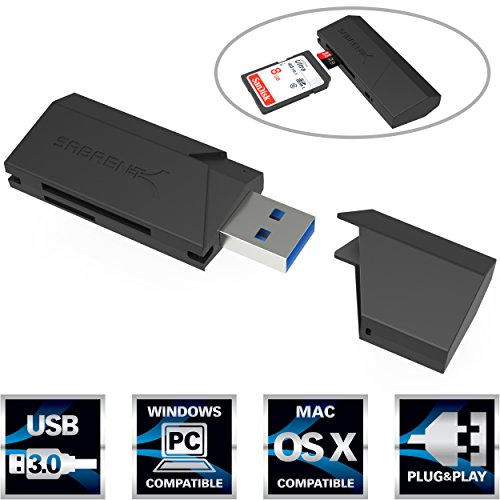 0819921011602 - SABRENT SUPERSPEED 2-SLOT USB 3.0 FLASH MEMORY CARD READER FOR WINDOWS, MAC, LINUX, AND CERTAIN ANDROID SYSTEMS - SUPPORTS SD , SDHC , SDXC , MMC / MICROSD , T-FLASH (CR-UMSS)