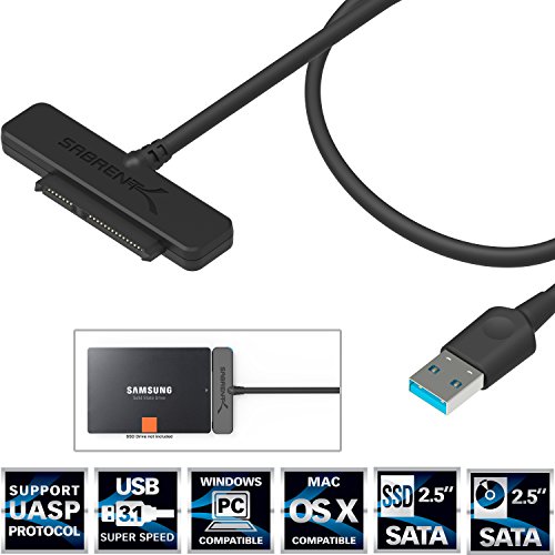 0819921012784 - SABRENT USB 3.1 (TYPE-A) TO SSD / 2.5-INCH SATA HARD DRIVE ADAPTER (EC-SS31)