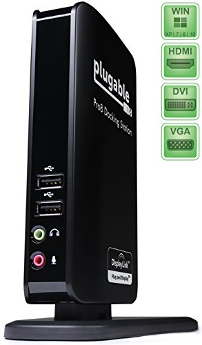0819927010517 - PLUGABLE PRO8 CHARGING & USB DOCKING STATION FOR SELECT WINDOWS TABLETS - SIMULTANEOUSLY CHARGES & ADDS EXTENDED DISPLAY OUTPUT, 3.5MM AUDIO IN/OUT, 10/100 ETHERNET, AND 4 2.0 USB PORTS