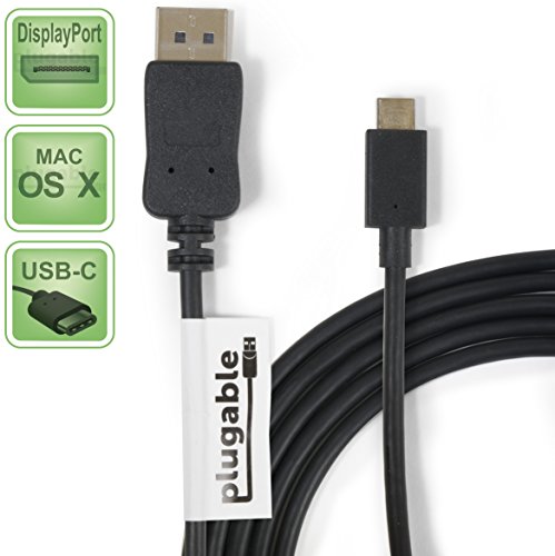 0819927011040 - PLUGABLE USB-C TO DISPLAYPORT ADAPTER CABLE (6'/1.8M) FOR MACBOOK RETINA 12 2015 / 2016, CHROMEBOOK PIXEL 2015, THUNDERBOLTTM 3 & MORE (SUPPORTS 4K / UHD DISPLAYS UP TO 3840X2160@60HZ)