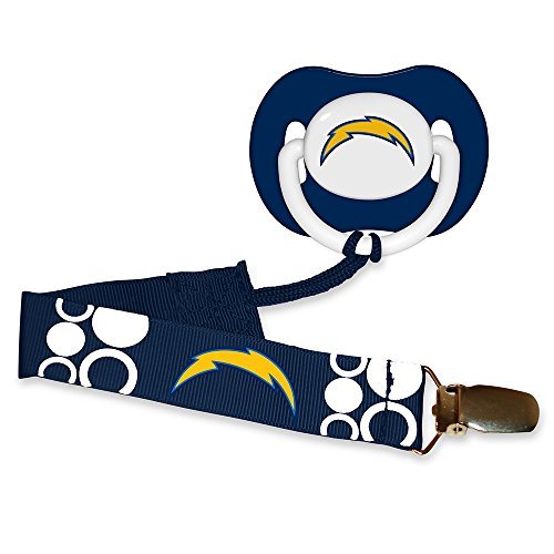 0819951011870 - BABY FANATIC PACIFIER WITH CLIP - SAN DIEGO CHARGERS