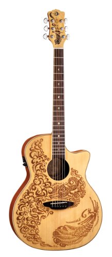 0819998013974 - LUNA HENNA SERIES PARADISE SPRUCE ACOUSTIC-ELECTRIC GUITAR - NATURAL