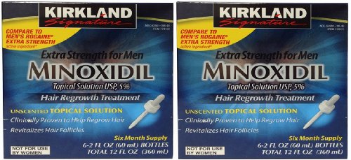 0820103249843 - MINOXIDIL FOR MEN 5% EXTRA STRENGTH HAIR REGROWTH FOR MEN, 12 MONTH SUPPLY BY KIRKLAND SIGNATURE