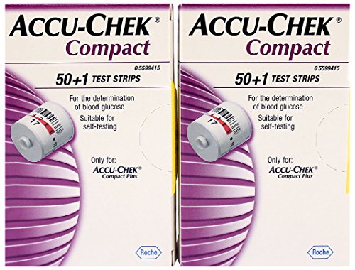 0820140020986 - ACCU-CHEK COMPACT 51 TEST STRIPS - FOR USE WITH COMPACT PLUS METERS ONLY- PACK OF 2 BOXES
