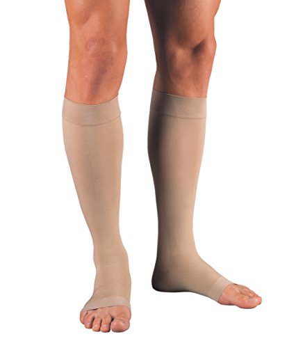 0820140025929 - JOBST RELIEF 20-30 KNEE HIGH OPEN TOE BEIGE COMPRESSION STOCKINGS, LARGE FULL CALF