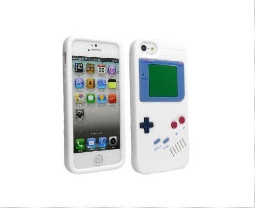 8202567016353 - HILLO WHITE NINTENDO GAMEBOY GAME BOY STYLE SOFT SILICONE CASE BACK COVER SKIN FOR IPHONE 5 5G 5TH