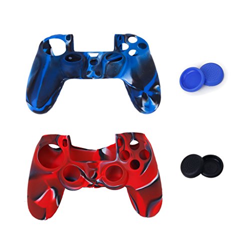 0082045085938 - GENERIC 2 CAMO SKIN CASE COVER+JOYSTICK THUMBSTICK CAPS FOR PS4 CONTROLLER