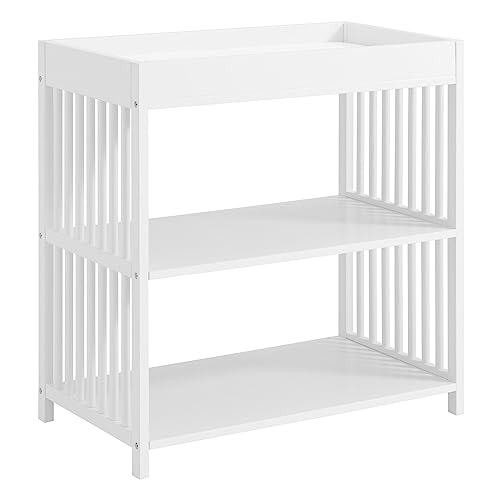 0082056282043 - OXFORD BABY ESSENTIALS CHANGING STATION WITH ROUND SPINDLES, WHITE