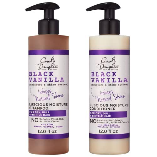 0820645004412 - CAROL’S DAUGHTER BLACK VANILLA MOISTURE & SHINE SHAMPOO AND CONDITIONER SET FOR DRY HAIR AND DULL HAIR, SULFATE FREE SHAMPOO AND HYDRATING HAIR CONDITIONER (PACKAGING MAY VARY)