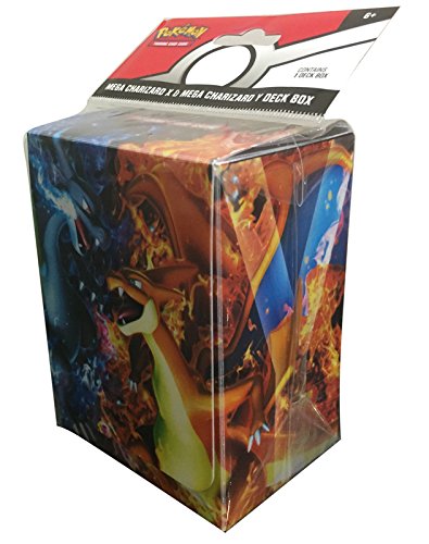 0820650760020 - MEGA CHARIZARD X & Y DECK BOX WITH TWO DIVIDERS FOR POKEMON TRADING CARDS ...