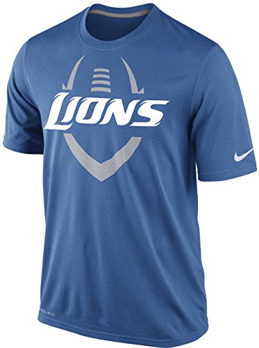 8206529167398 - NIKE DETROIT LIONS NFL FOOTBALL LEGEND ICON WORDMARK BOLT DRI-FIT MEN'S T-SHIRT (2XL, BLUE)