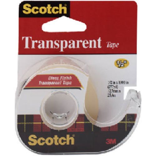 0821079051485 - SCOTCH TRANSPARENT TAPE WITH DISPENSER, 1/2 X 1000 INCHES