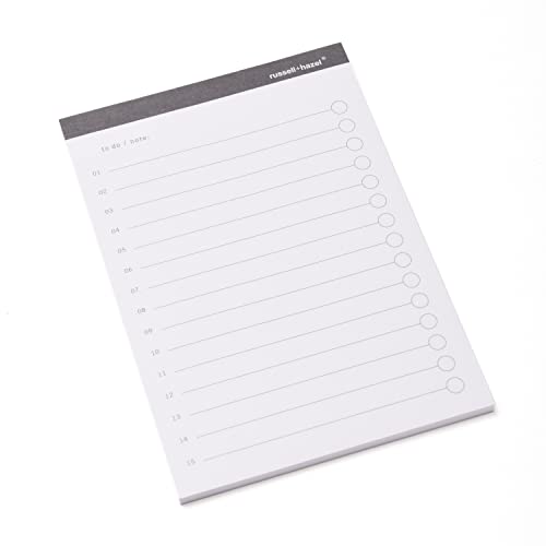0821276189097 - RUSSELL+HAZEL TO DO STICKY NOTES, OFFICE SUPPLIES, GRAY, 50 PAGES EACH, 4” X 6”, 3 PACK