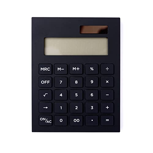 0821276603487 - RUSSELL+HAZEL BLACK ACRYLIC CALCULATOR, HOME AND WORK OFFICE SUPPLIES, 4.375” W X 5.875” L, WITH SOLAR LCD DISPLAY