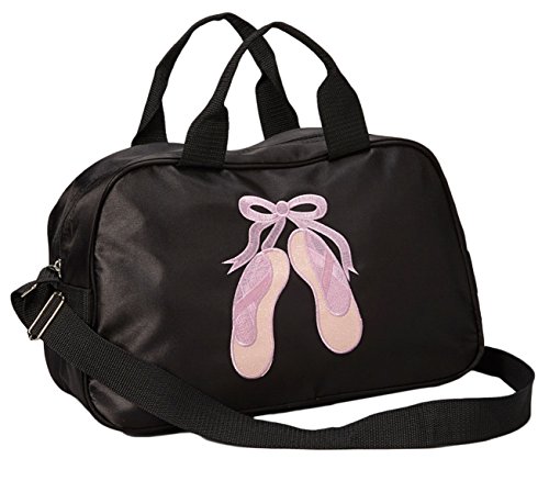 0821360081979 - DUFFLE BAG- SPARKLE TOE SHOES WITH EMBROIDERY-BLACK
