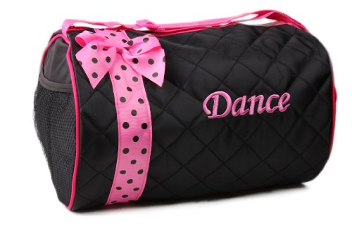 0821360082044 - DUFFLE BAG-QUILTED DOTS- BLACK